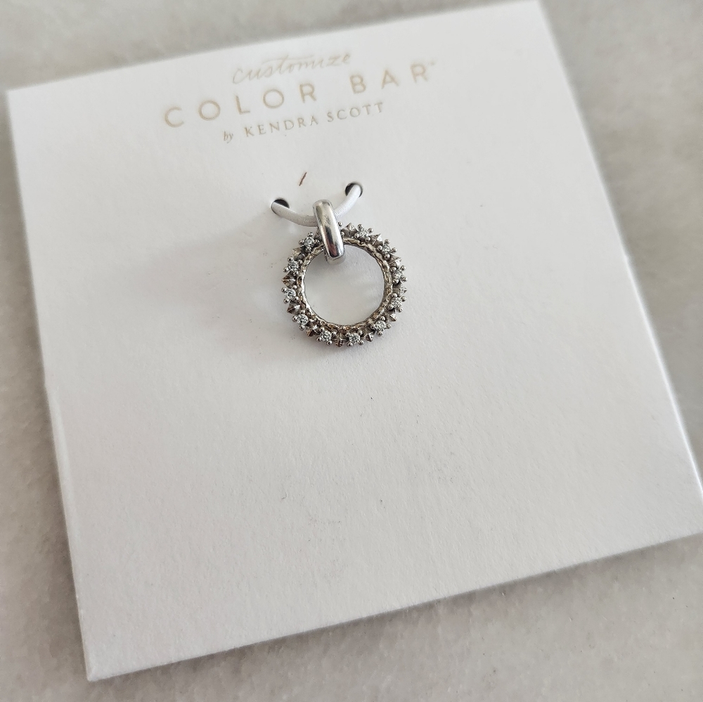 Kendra Scott CZ Charm Ring Silver NWT